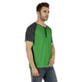thumbnail image 2 of Inkmeso Short Raglan Sleeve Cotton Lightweight Solid T-Shirts Classic Henley T-Shirt For Mens, 2 of 7