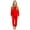 Red, variant on WOYY Toddler Girls Long Sleeve Pajamas Solid Ribbed Sleepwear Set Base Layer, Sizes 2-3T