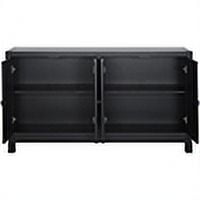 Kadyn Storage Sideboard Buffet Cabinet, 4 Door Sideboard with Pull Ring Handles, Kitchen Storage Cabinet for Living Room, Black