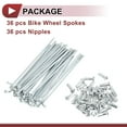 thumbnail image 5 of Unique Bargains 36 Set 13G Bicycle Spokes 13G Bike Wheel Spoke Galvanized Carbon Steel Silver Tone-82mm, 5 of 7