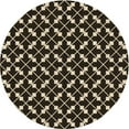 thumbnail image 1 of Ahgly Company Tapis Rond Lavable en Machine Intérieur Transitionnel Coquille Marron, 7 Pieds Rond, 1 of 7