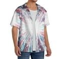 thumbnail image 2 of Sikiie Blue Swirl Fireworks Men's Cuban Shirt, Hawaiian Shirts, Business Casual Button Down Shirts, Short Sleeve Shirt-3X-Large, 2 of 5
