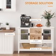 thumbnail image 4 of HOMCOM Modern Sideboard Storage Cabinet with Framed Glass Doors, Multiple Storage Options, and Anti-Topple, White, 4 of 9