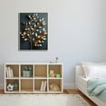 thumbnail image 4 of Large Modern Gold Ginkgo Biloba Leaf Wall Art Decor, Vintage Golden Record Artwork Grey Black Background Canvas Print Paintings for Living Room Bedroom Home Decoration  12*16inch, 4 of 4