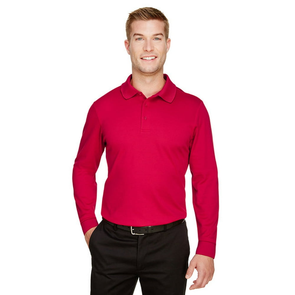 men's performance long sleeve polo