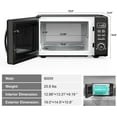 thumbnail image 6 of Galanz Retro Countertop Microwave Oven with Auto Cook & Reheat, Defrost, Quick Start Functions, Easy Clean with Glass Turntable, Pull Handle, .9 cu ft, Black, 6 of 8