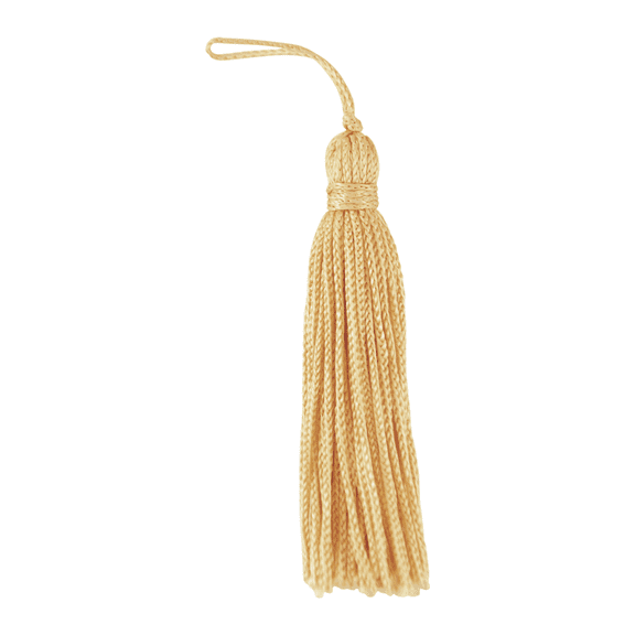 3" (7.5cm) Basic Chainette Tassel | Craft Tassel # RT03,, Light Gold #B7 (Light Yellow Gold) Set of 10