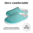 thumbnail image 6 of KLL Blue And Turquoise Pattern Adult Unisex Cozy Slippers,Fuzzy Slip-on Slippers TPR Sole Slippers Comfort Plush Home Footwear for Indoor & Outdoor-13, 6 of 7