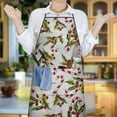 thumbnail image 5 of White Christmas Candy Cane Pattern Apron-Garden Aprons for Women with Pockets-Cotton Linen Waterproof Kitchen Cooking Gardening Aprons Adjustable for Kitchen,Cooking,BBQ and Salon 33"x27", 5 of 7