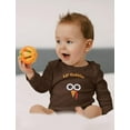 thumbnail image 3 of Tstars Gobble Turkey Face Baby Bodysuit First Thanksgiving Baby Boy Girl Outfit Newborn Brown, 3 of 6