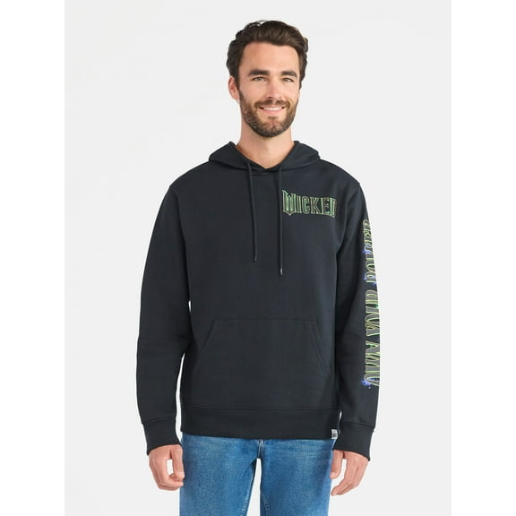 Wicked Men's and Big Men's Front Back Glinda Graphic Hoodie with Long Sleeves, Sizes S-3XL