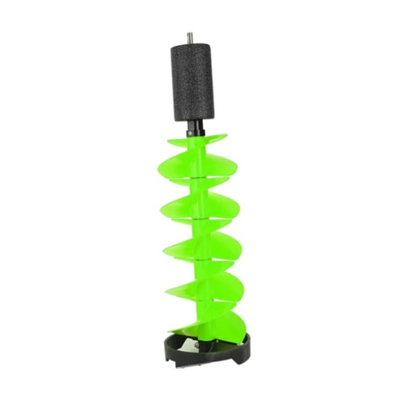 Almencla Ice Drill Auger Metal Fast Cutting Ice Auger for Lakes Fishing Winter Sports 75 cm Green