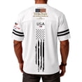 thumbnail image 6 of BRANROY USA Shirt Men 4th of July Soccer - 250 Years of Freedom V Neck Soccer Jersey, Moisture Wicking for Summer, 4th of July Hiking, Gym,White XL, 6 of 6