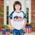 thumbnail image 6 of ZACPNCV Shirts for Kids Boys Girls Summer Crewneck USA Flag Graphic Short Sleeve Casual 4th of July Shirt Patriotic Tee Blouses Blue 13-14 Years, 6 of 8