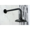 thumbnail image 2 of Kingston Brass K135A0CK Victorian 5-1/4-Inch Round Raindrop Brass Shower Head with 12-Inch Shower Arm in Matte Black, 2 of 7