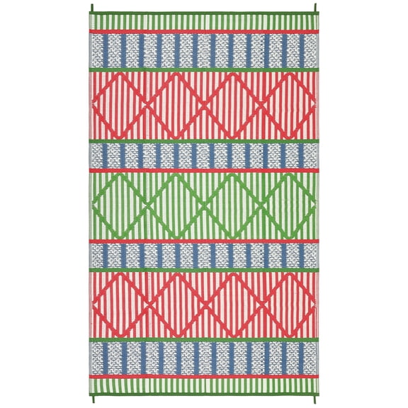 Woven Outdoor Plastic Straw Rug for Garden Backyard Portable Foldable Carpet Easy Care Green Pink Picnic Mat Modern Leaves Woven Rugs 9x12ft, Green Blue Red Beige