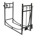 thumbnail image 7 of GoDecor 36" Firewood Rack Indoor Fireplace Tool Rack Outdoor Log Rack with 4 Tools Wood Holder, 7 of 7