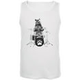 thumbnail image 1 of Bear Drummer White Adult Tank Top, 1 of 1
