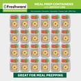thumbnail image 3 of Freshware Contenants de Préparation de Repas [Lot de 21] à 2 Compartiments avec Couvercles, Contenants de Rangement pour Aliments, Boîte Bento, Sans BPA, Empilables, Compatibles Micro-Ondes/lave-Vaisselle/congélateur (32 oz), 3 of 8