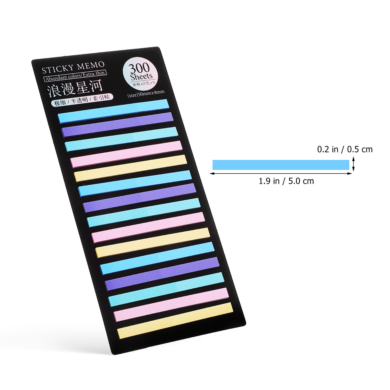 8 Packs of Highlighter Strips Fluorescence Highlighter Tapes Short and