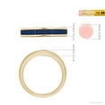 thumbnail image 5 of ANGARA Natural 1.04 Ct Channel Set Square Sapphire Half Eternity Ring in 14K Yellow Gold for Women (Size-2.4mm) | September Birthstone, Anniversary, Jewelry Gift for Women | Natural Sapphire Ring, 5 of 9