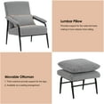 thumbnail image 5 of Mcombo Modern Accent Chair with Ottoman for Living Room Bedroom, Mid-century Lounge Soft Fabric Seats Club Armchairs 4123(Houndstooth), 5 of 9