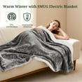 thumbnail image 7 of Ultra-Soft Twin Size Electric Heated Blanket - Machine Washable with 10 Heat Settings & Auto Shut-Off, Grey, 7 of 7
