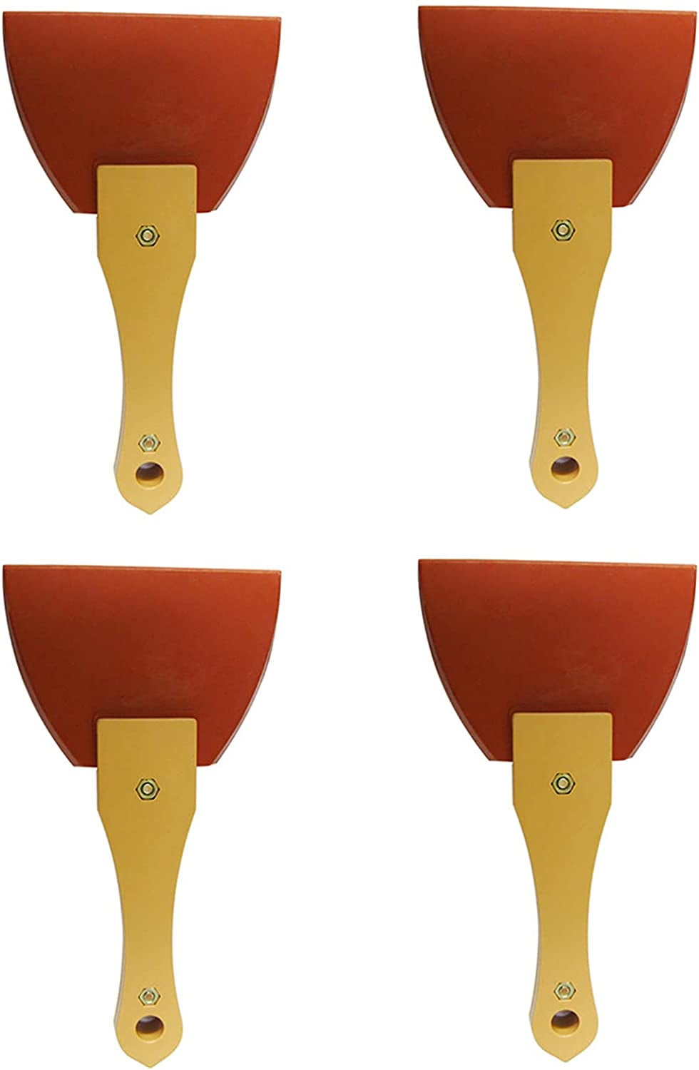 Egebert 4 Pieces Rubber Putty Scrapers, Rubber Scraper Blades Scrapers