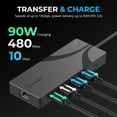 thumbnail image 3 of Concentrador USB-C y caja SSD SABRENT HB-6PNV PD de 6 puertos y 90 W, 3 of 8