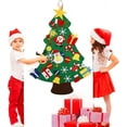 thumbnail image 2 of Vafful Christmas Tree for Kids Toy for 3-6 Years Boys and Girls Toys Vinyl Etchings Felt Christmas Trees Gift Ornament Xmas Santa Decorations Wall Hanging 31 Ornaments Kids Gift, 2 of 7