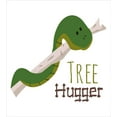 thumbnail image 3 of Reptile Duvet Cover Set, Cartoon Snake Hanging from Tree Hug Love Mascot Humor Comic Design Print, Decorative 2 Piece Bedding Set with 1 Pillow Shams, Twin Size, Green Navy Ecru, by Ambesonne, 3 of 3