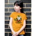 thumbnail image 2 of Pumpkin Cup With A Cat T-Shirt Juniors -Rose Khan Designs,  Large, 2 of 4