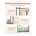 thumbnail image 5 of Over Washer Dryer Shelves 6 Tier, Laundry Storage Rack with Hanger Rod & Hooks, 5 of 6