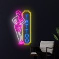 thumbnail image 3 of Handmadetneonsign Tattoo Girl Neon Sign, Tattoo LED Light, Tattoo Spa Led Sign, Ink Studio Neon, 3 of 5