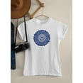 thumbnail image 3 of Evil Eye Flower Shaped T-Shirt Women -Image by Shutterstock, Female Medium, 3 of 4