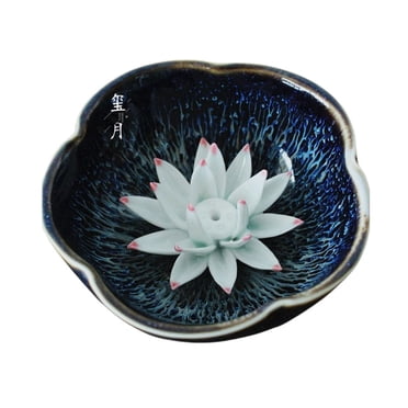 Lotus Flower Incense Stick Holder, Incense Burner, Zen Decor, Incense Stick Ash Catcher Home Decoration-Flower-1