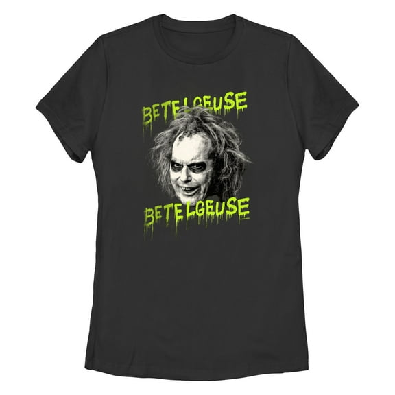 Women's Beetlejuice Beetlejuice Monochrome Face Graphic T-Shirt