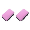 thumbnail image 1 of Guardoinrt Earphone Storaging Bag Portable Solid Color Mesh Pocket Stylish Indoor Outdoor Data Cable Organizing Case Organizer Pink 2Set, 1 of 6