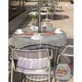 thumbnail image 4 of Christmas Santa Outdoor Tablecloth - 60x84 Inch Rectangle Dining Table Cover, Xmas Vintage Grey Waterproof Outdoor Table Cloth with Umbrella Hole & Zipper for Picnic/Patio/Party, 4 of 5