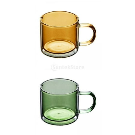 

2 250ml Double Layer Glass Champagne Glasses for Coffee