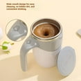 thumbnail image 3 of Automatic Magnetic Self-Stirring Coffee Mug, 2026 New Self Stirring Coffee Mug with Lid Handle Insulated Stainless Steel, Electric Cup Effortless One-Button for Milk, Cocoa, Tea (White), 3 of 10