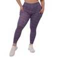 thumbnail image 5 of Plus Size High Waist Tummy Control Sports Leggings With Side Pockets - Pink, Teal Space Dye, 5 of 9