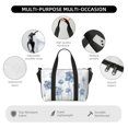 thumbnail image 5 of Rocae Pale Blue Lotus Flowers for Travel Shoulder Bag Top Handle Handbag with Yoga Mat Buckle for Gym, Work, Travel, 5 of 7