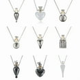 thumbnail image 6 of Transparent Heart Vial Perfume Bottle Necklaces for Titanium Steel Chain Make a for Wish Blood Vial Necklace Women Jewel, 6 of 9