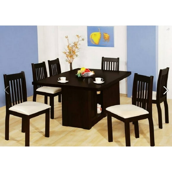 Comedor Kessa Muebles Leon 6 sillas Café