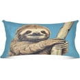thumbnail image 2 of Coolnut Sloth on The Branch Plush Pillow Case, Zippered Bed Pillow Pillowcases, Super Soft and Cozy Pillowcase Covers for Sleep Decor Giftsation - Standard Size 20x26in, 2 of 7