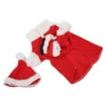 thumbnail image 3 of Sudadera con capucha y gorro para perros: tallas pequeñas y grandes. Traje navideño de Santa Paws, 3 of 8