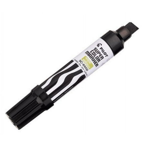 Jumbo Refillable Permanent Marker, Chisel Tip, Black