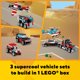 thumbnail image 3 of LEGO Creator 3en1 31146 Camión Plataforma con Helicóptero Convertible en un avión de hélice y un camión de Combustible o en un bólido y un SUV de Juguete, 3 of 3