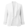 thumbnail image 4 of Vedolay Women Tops Women's Fashion 2023 Casual Long Sleeve Open Front Work Blazer Jackets with Pockets,White S, 4 of 5
